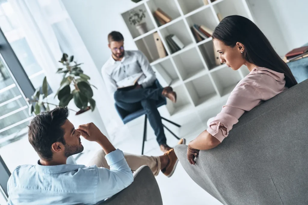 Un couple en pleine thérapie
