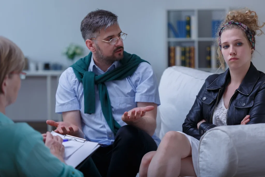 Un couple qui suit une thérapie