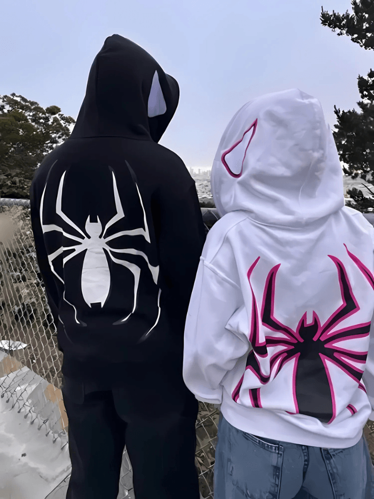 Sweats Zippés Spider-Man Assortis - Cadeau pour couple