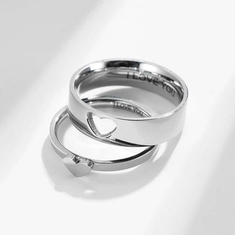 Bague coeur couple - Cadeaux pour couple - PourLesCouples