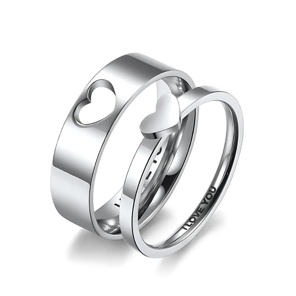 Bague coeur couple - Cadeaux pour couple - PourLesCouples