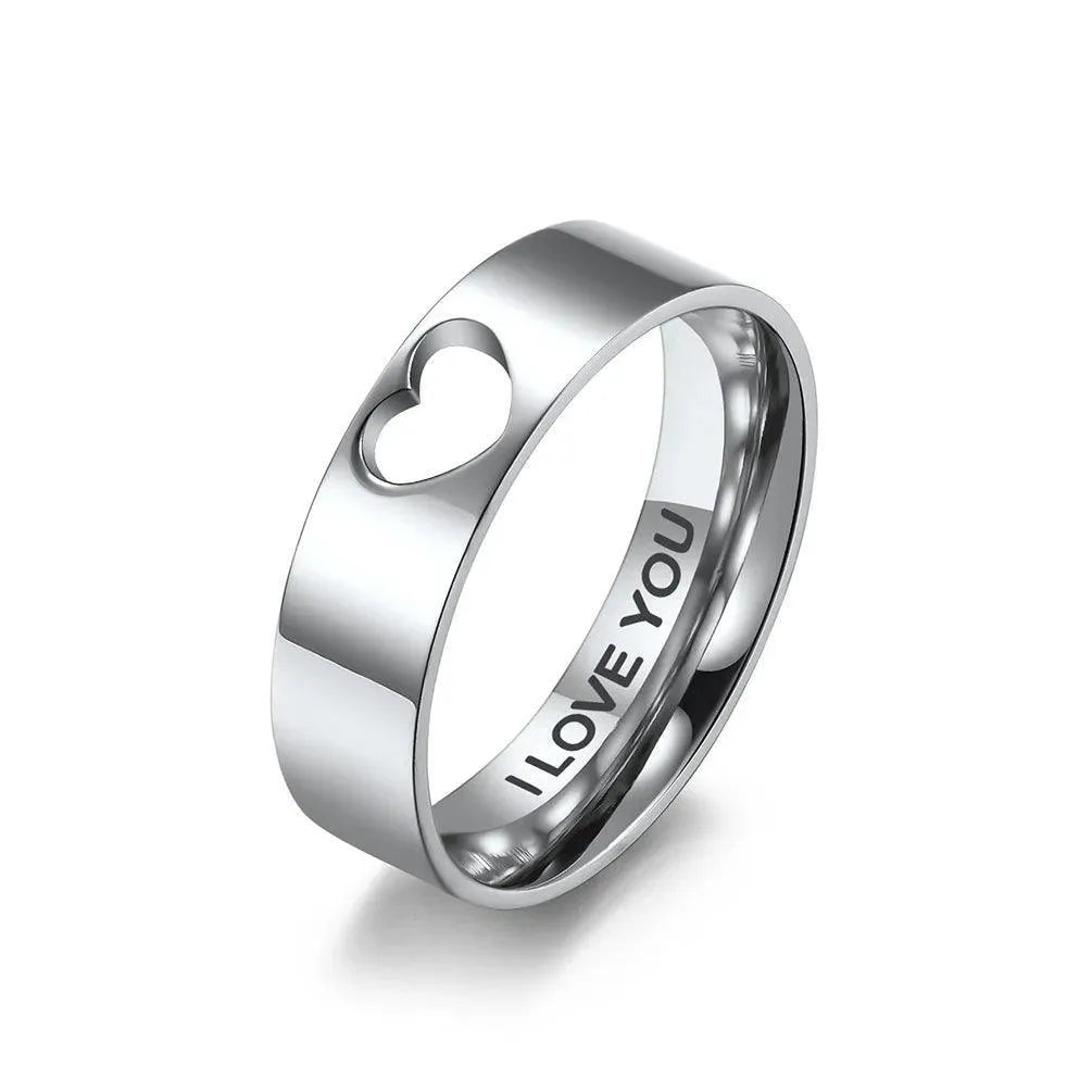 Bague coeur couple - Cadeau pour couple