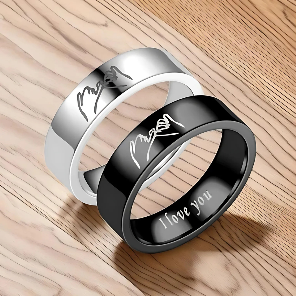 Bague de couple “I love you” - Cadeaux pour couple - PourLesCouples