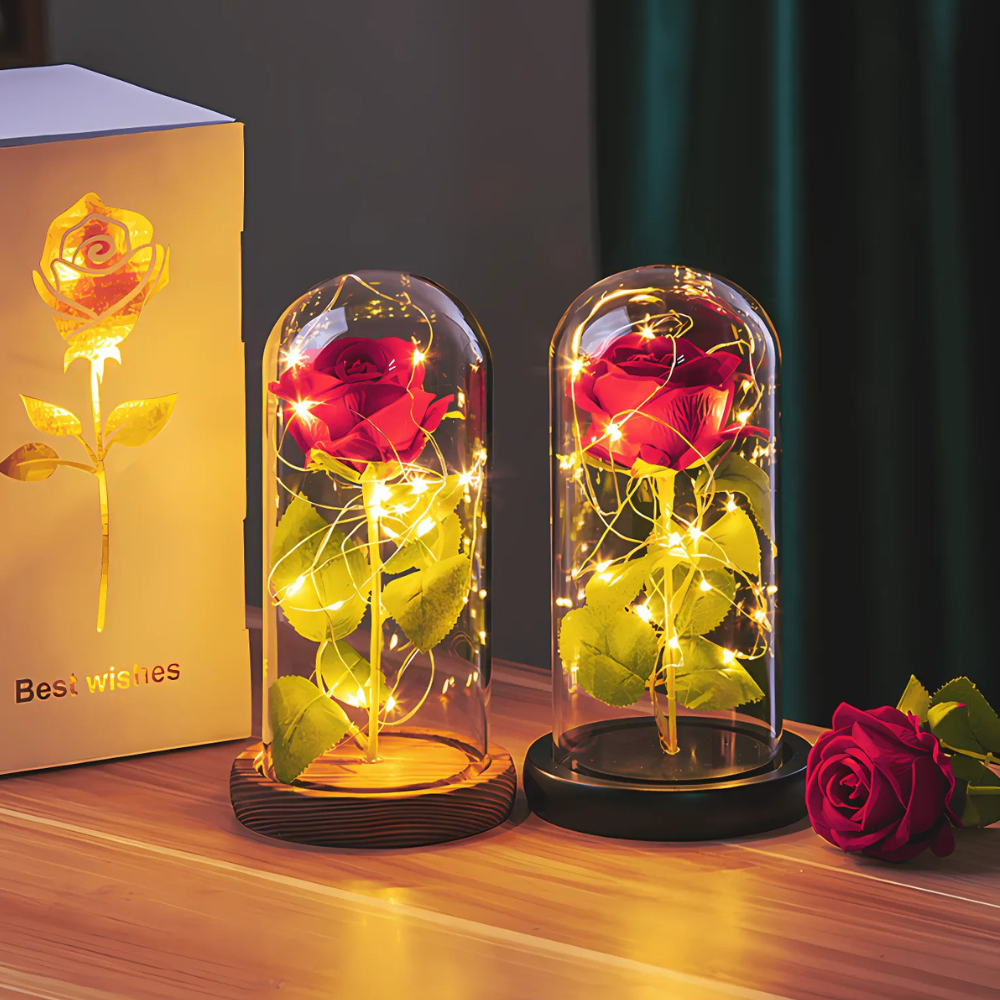 Rose éternelle illuminée - Cadeaux pour couple - PourLesCouples