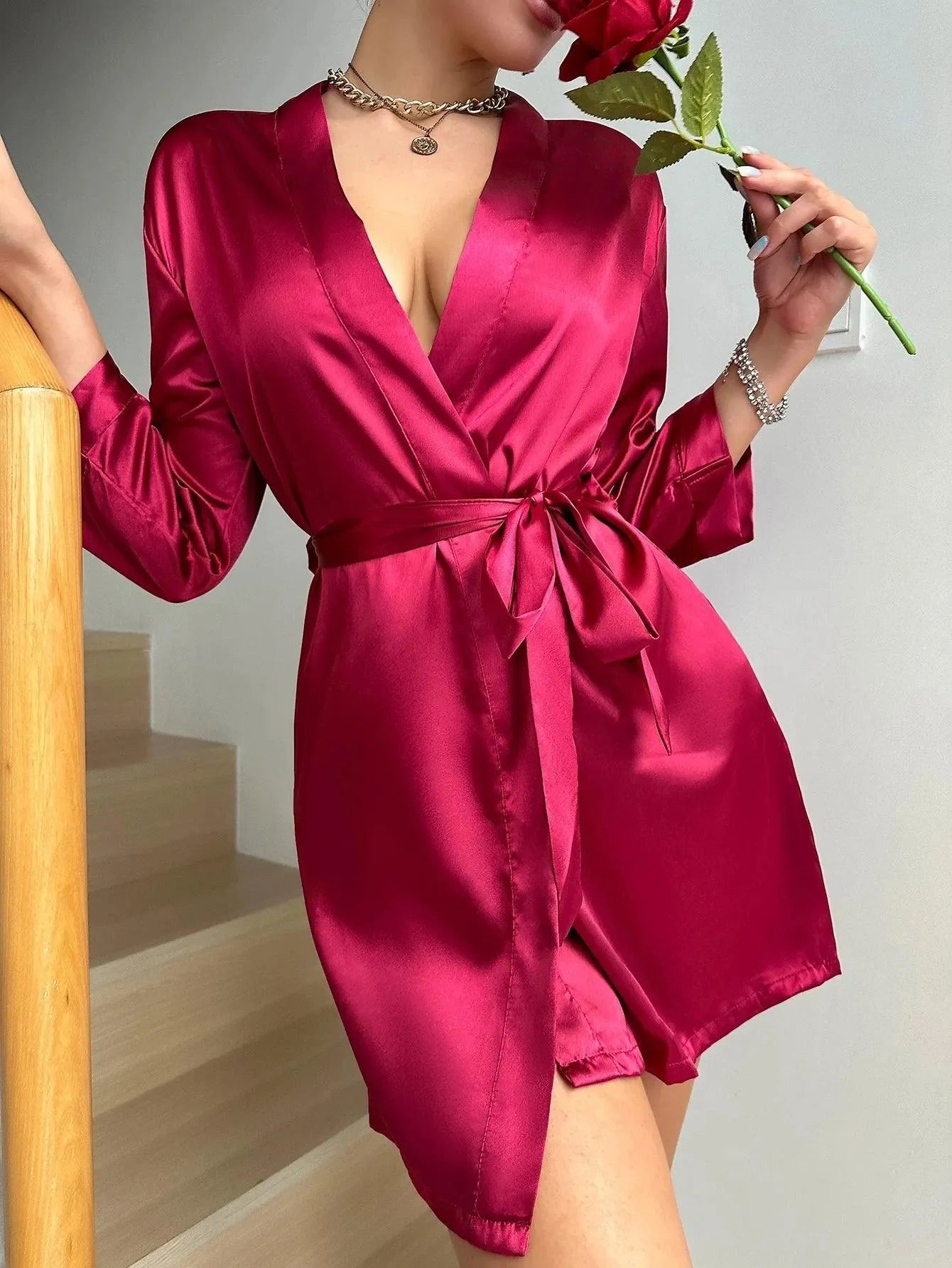 Robe de nuit en satin - Cadeau pour couple