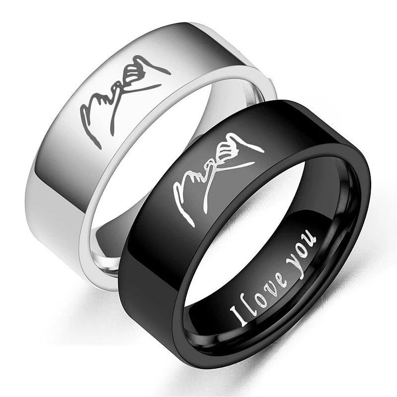 Bague de couple “I love you” - Cadeaux pour couple - PourLesCouples