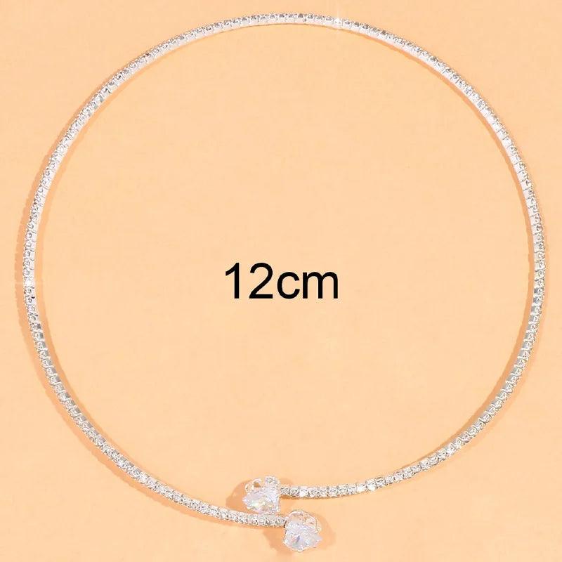 Collier Scintillant Ouvert pour Femme - Cadeau pour couple