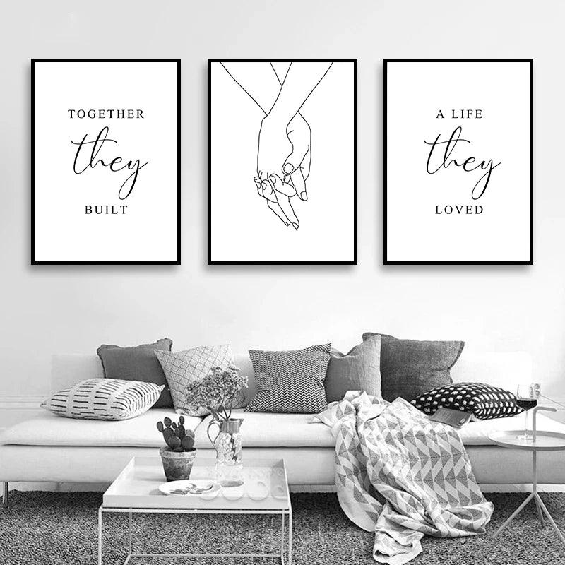 Toile d’art mural personnalisée - Cadeaux pour couple - PourLesCouples