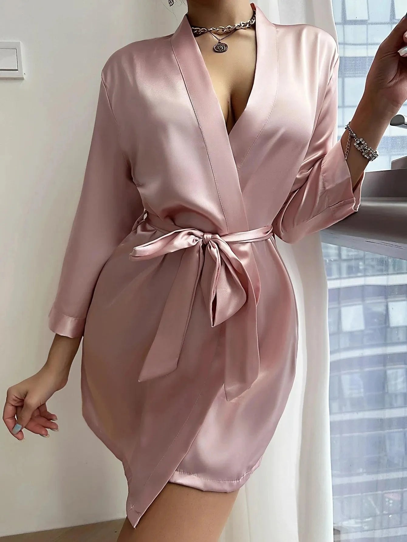 Robe de nuit en satin - Cadeau pour couple