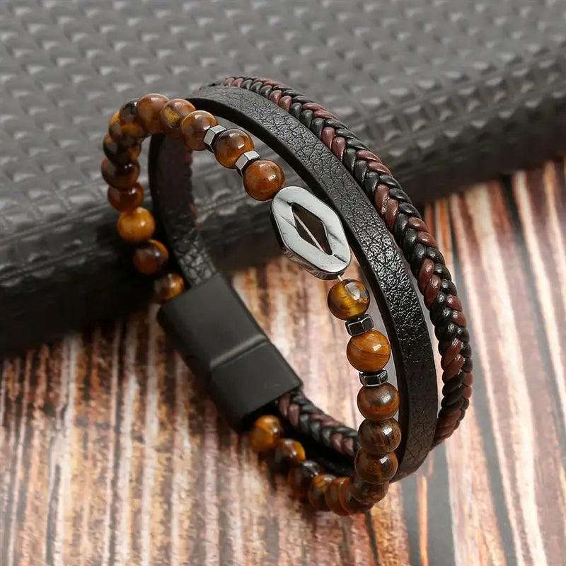 Bracelet en Cuir Homme - Cadeau pour couple