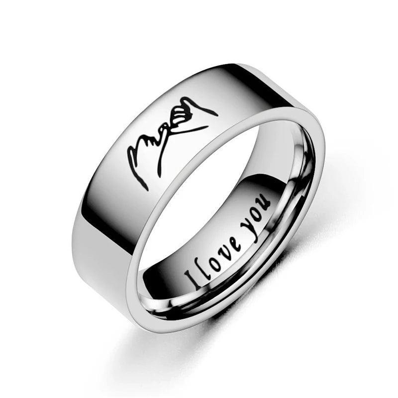 Bague de couple “I love you” - Cadeaux pour couple - PourLesCouples