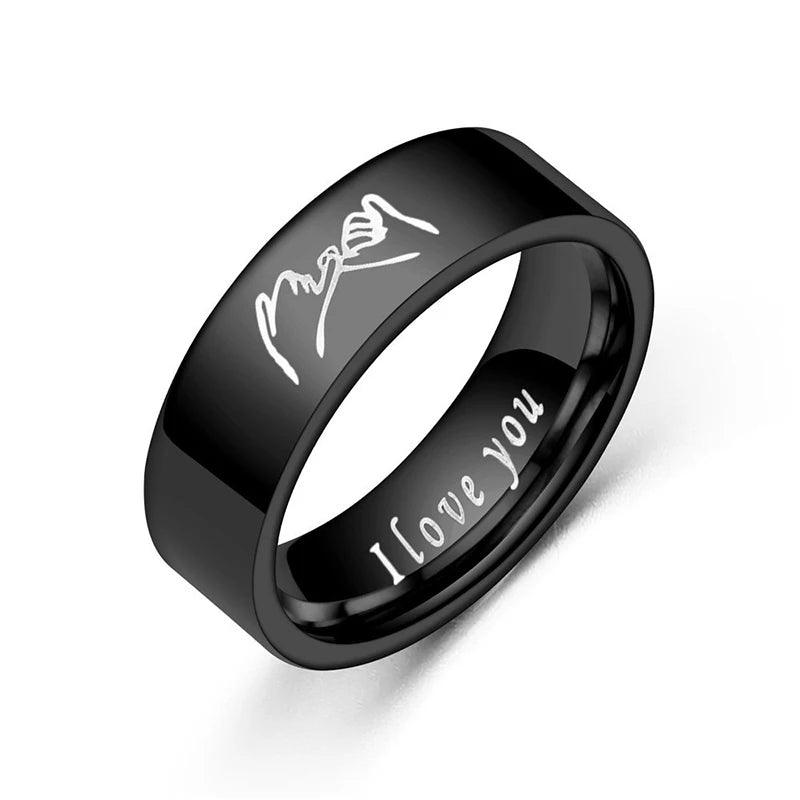 Bague de couple “I love you” - Cadeaux pour couple - PourLesCouples